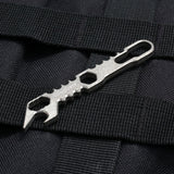 QingGear Titanium Multi Tool TC4 Mini Keychain Wrench Box Opener Bottle Opener Pry Bar Hex Screwdriver EDC Pocket Tool Gift
