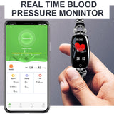 Women Smart Watch 0.96" OLED Heart Rate Blood Pressure Monitor Pedometer Fitness Tracker Waterproof Fashion Smartwatch