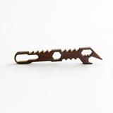 QingGear Titanium Multi Tool TC4 Mini Keychain Wrench Box Opener Bottle Opener Pry Bar Hex Screwdriver EDC Pocket Tool Gift