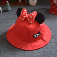 2018 Baby Caps Infant Toddler Hats Lovely Ear Bucket For Girls Boys Cotton Sun Hat Spring Outdoor Bucket Hats Bones Infantis