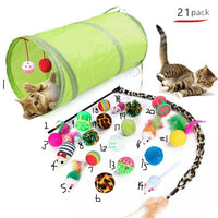 Cat Toys Set Funny Cat Stick Bell Ball Feather Toy Creative Assorted Cat Interactive Cat Play Toy for Kittens