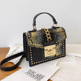 Handbag Fashion Small Shoulder Bags for Women 2020 PU Leather Crossbody Bag High Quality Ladies Hand Bag Chain Rivet Decoration