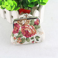 Women Coin Purse Cute Wallet Lady Retro Vintage Flower Small Wallet Hasp Purse Kawaii Bag Clutch Bag Monedero