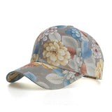 Women floral baseball cap adjustable fashion flower hats summer thin breathable hat