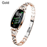 Women Smart Watch 0.96" OLED Heart Rate Blood Pressure Monitor Pedometer Fitness Tracker Waterproof Fashion Smartwatch