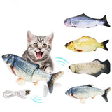 30CM Electronic Pet Cat Toy Electric USB Charging Simulation Fish Toys for Dog Cat Chewing Playing Biting Supplies Dropshiping