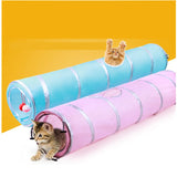 Cat Toys Cat Two-Way Tunnel Can Accommodate Folding Channel Cat toy Drill Bucket Funny Interactive Cat Toys 23 AugO4