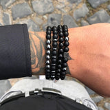 2020 New Fashion Men Bracelet Sets Trendy Handmade Classic Strand Stone Beaded Bracelet For Men Jewelry Gift Pulsera Hombre