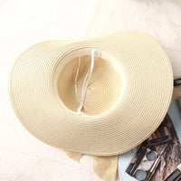 Sun Hats Hand Made Straw Hat Female Ribbon Bow-knot Wide Brim Beach Hat