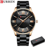 CURREN Stainless Steel Mens Watches New Simple and Classic Quartz Business Watch Thin Clock for Men