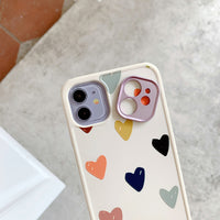 For iPhone 12 Pro Case Heart Flowers Phone Case For iPhone 12 Mini 11 Pro Max 8 7 Plus X XS Max XR Marble Soft TPU Bumper Cover