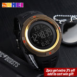 SKMEI Fashion Outdoor Sport Watch Men Multifunction Watches Alarm Clock Chrono 5Bar Waterproof Digital Watch reloj hombre 1251