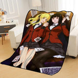 Custom Kakegurui anime Blankets for beds throw blanket soft blanket summer blanket anime blanket travel blanket