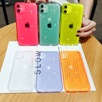 Luxury Candy Transparent Phone Case For iphone 11 12 mini Pro Max XS X XR 7 8 plus SE 2020 Soft Silicone Shockproof Cases Cover