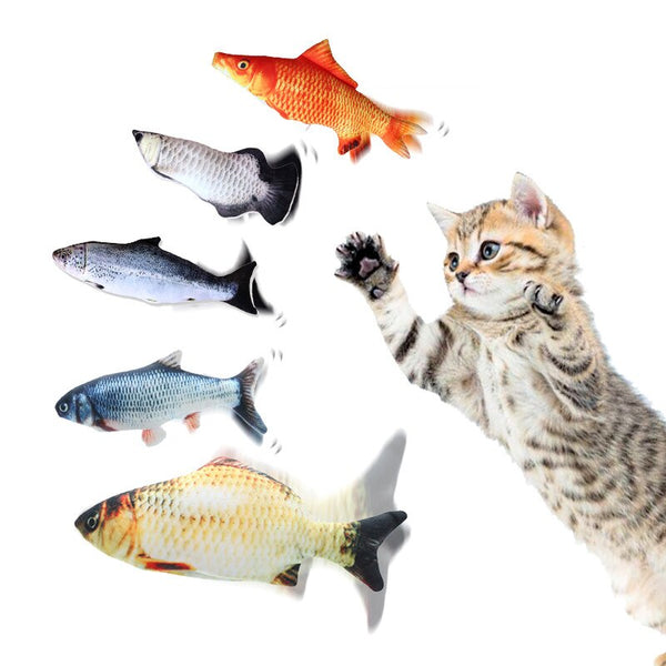 30CM Electronic Pet Cat Toy Electric USB Charging Simulation Fish Toys for Dog Cat Chewing Playing Biting Supplies Dropshiping