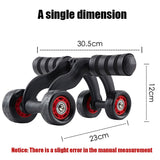 4 Wheels Abdominal Roller for Muscle Exercise Equipment Home Indoor Office Fitness No Noise