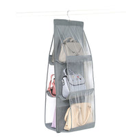 3 Layers Folding Shelf Bag 6 Pocket Foldable Hanging Bag Purse Handbag Organizer Door Sundry Pocket Hanger Storage Closet Hanger