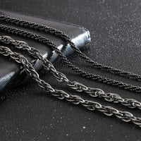 KALEN Punk Long Chain Necklace Men Stainless Steel Brushed Matte Box Link Chains Choker Necklace Male Jewelry Accessories