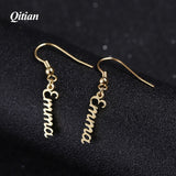 Personalized Name Drop Earrings    Customize Namplate ID Dangle Earring For Women High Quality Stainless Steel Jewelry Supplier