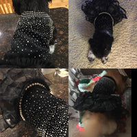 Pet Bling Black Halloween Dog Party Dress for Cat Dog Tutu Skirt Dog Wedding Dress Outfits Apparel Summer Dog Shirt Clothes