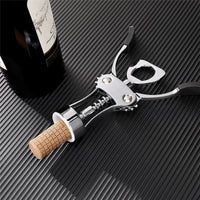 Professional Zinc Alloy Wine Bottle Opener Portable Handle Pressure Corkscrew Red Wine Opener For Kitchen Bar Tool