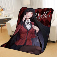 Custom Kakegurui anime Blankets for beds throw blanket soft blanket summer blanket anime blanket travel blanket