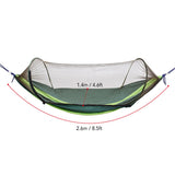 Outdoor Camping Hammock with Mesh Mosquito Bug Net Parachute Hammock Hanging Bed Swing Hiking Sleeping Bed Garden Tree Tent