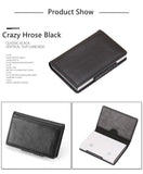 BISI GORO RFID Blocking Card Holder Fashion Men Women Credit Card Wallet Metal Card Case Aluminum Slim Carbon Card ID holder