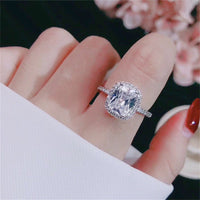 CC Rings For Women Bridal Wedding Anelli Trendy Jewelry Engagement Ring White Gold Color Anillos CC595