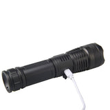 High-power 5 X 5MM LED 20W 5V Micro USB Rechargeable Telescopic Zoom Flashlight Suitable For Camping, Climbing, Night Riding, Caving Waterproof Rating IPX4