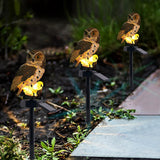 Solar Power LED Owl Lawn Light Waterproof Yard Landscape Lamp