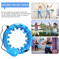 24 Section Smart Weighted Sport Hoops Abdominal Thin Waist Exercise Detachable Hoop Massage Fitness Circles Training Weight Loss