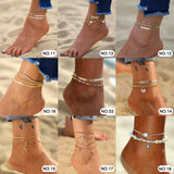 17KM Bohemian Colorful Eye Beads Anklets For Women Gold Color Summer Ocean Beach Ankle Bracelet Foot Leg Chain Jewelry 2021 NEW