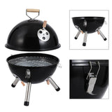 🏆 Novel Portable Stainless Steel Spherical Grill BBQ Grill Non-stick Surface Barbecue Grill Outdoor Camping Picnic Tool 【Ship from US】