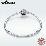 Luxury 100% 925 Sterling Silver Charm Bracelet  Original Heart Beads Chain Fit Bracelet & Bangle For Love Women Jewelry ZBBS916