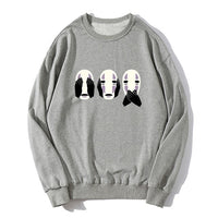 Japanese Anime No Face hoodies Studio Ghibli Miyazaki Hayao Anime Spirit Away Hoodie Men Autumn Winter Pullover Sweatshirt