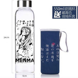 New 1Pc Chinese and Japanese Anime Series Glass Cup Cartoon Figure Stainless Steel Water Bottle Anime Around