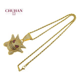 CHUHAN Europe and America Fashion Rhinestones Hip-hop Pendant Necklace Pet Elf Cartoon Pendant Hiphop Necklace Jewelry C236