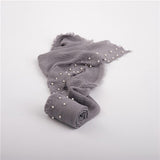 90x170cm Baby Wrap Newborn Photography Posing Swaddle With Pearls Soft Infant Cotton Linen Cloth Blanket Studio Photo Props