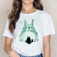 Totoro t shirt Miyazaki Hayao cartoon female clothes femme Anime Spirit Away tshirt Studio Ghibli t-shirt Anime women Japanese