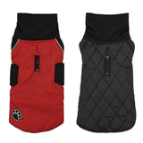 Warm Reversible Dog Coat-Thick Padded Comfortable Winter Dog Jacket, Reflective Safety Dog Vest