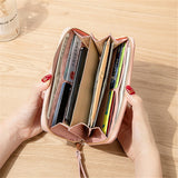 Women Wallet Long Creative Female Card Holder PU Wallet Coin Purses Girls Leather Wallet New Fashion Envelope