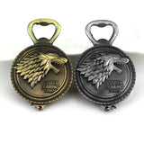 Hot Movie Game of Thrones Keyring Bottle opener Keychain House Stark Key Ring Pendant Chaveiro Jewelry Accessories