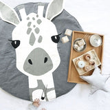 Baby Play Mat Pad Cotton Newborn Infant Crawling Blanket Animal Playmat Round Carpet Floor Rug Kids Children Room Nordic Decor