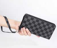 Zipper hand bag, dark case wallet, multi card large money bag