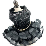 Pet Bling Black Halloween Dog Party Dress for Cat Dog Tutu Skirt Dog Wedding Dress Outfits Apparel Summer Dog Shirt Clothes