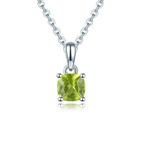 Natural Chrome Diopside Solid 925 Sterling Silver Pendant Russian Emerald Green Gemstone Silver Chain Fine Simple Jewelry