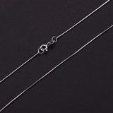 Lotus Fun Real 925 Sterling Silver Fine Jewelry 8 Sides Glossy Snake Necklace Chain without Pendant for Women Collier Acessorios