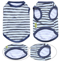 2021NEW Summer Striped Dog Shirt Cotton Casual Pet Vest Comfortable Dog Costume PuppyT-Shirt Breathable Dog Clothes dog costume