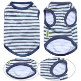 2021NEW Summer Striped Dog Shirt Cotton Casual Pet Vest Comfortable Dog Costume PuppyT-Shirt Breathable Dog Clothes dog costume